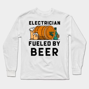 Funny Electrician Beer Lover Design Long Sleeve T-Shirt